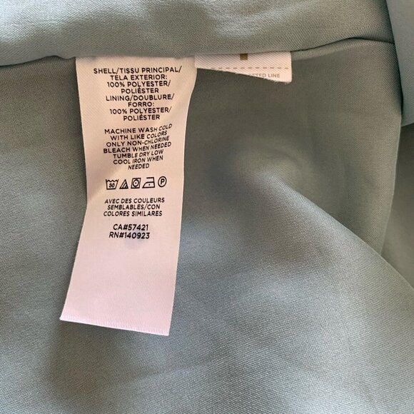 Loft Light Blue Small Snow Leopard Print V-Neck Swing Dress - Picture 15 of 15